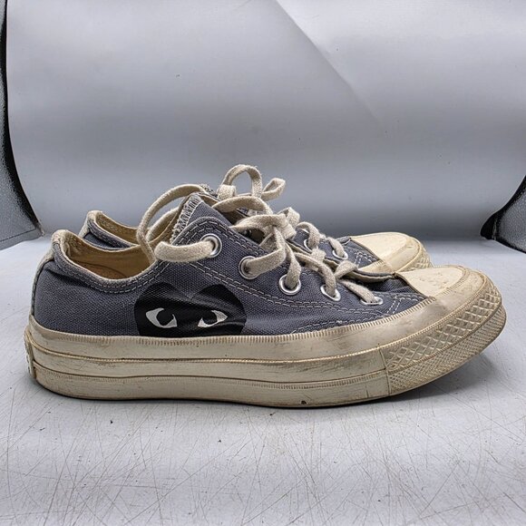 Converse Comme Des Garcons CDG PLAY x Chuck 70 Womens Sz 5 Low Steel Grey Shoes - Picture 13 of 13